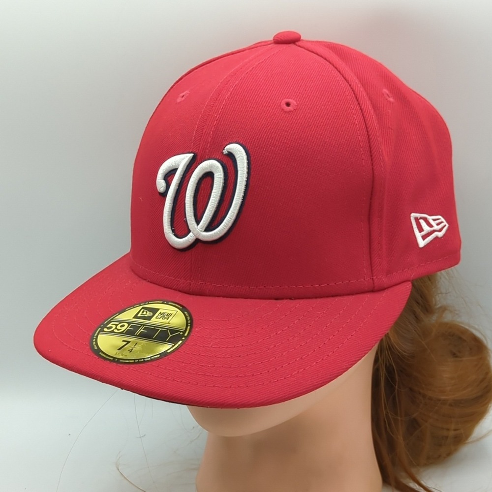 Washington Nationals New Era 59FIFTY On Field Fitted Hat Red Size 7 1/4 MLB